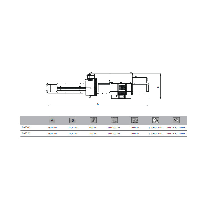 STEP FAT-60 Flow Pack Machine for Pizza and larger products