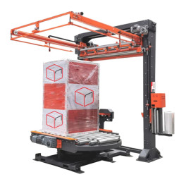 STEP S300-TS Fuldautomatisk palleindpakning med dispenser for topark