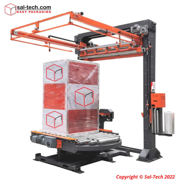 STEP S300-TS Fuldautomatisk palleindpakning med dispenser for topark
