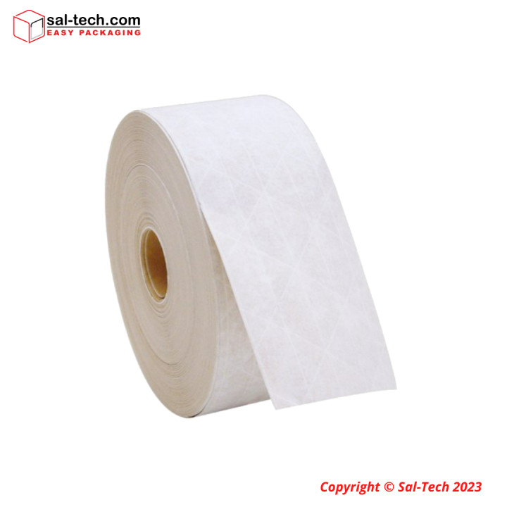 Cinta de papel engomado blanco 80gr 72mm x 150m/rl