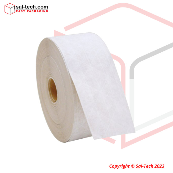 Cinta de papel engomado blanco 80gr 72mm x 150m/rl