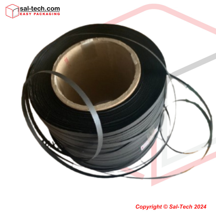 PP-Band Schwarz 8x0,40mm antistatisch ø104 700m/Rolle