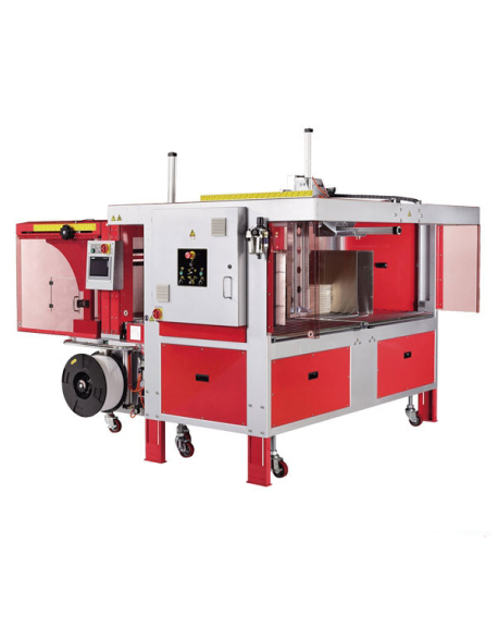 STEP TP-702CQ Corrugated Strapping Machines with 4-Sides Squaring Function