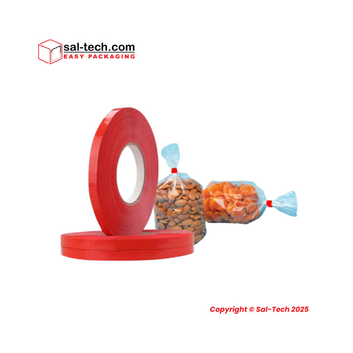 Bag sealer tape 12mm Red 144rolls/box