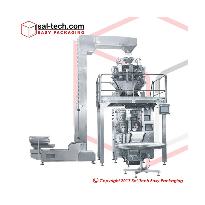 Full Set of STEP SK-620TDT Quad Sealed Pouch Packaging Machine 
