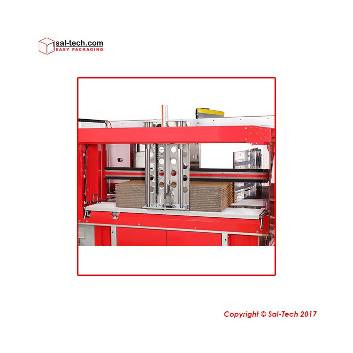 STEP TP-702CQ Corrugated Strapping Machines with 4-Sides Squaring Function