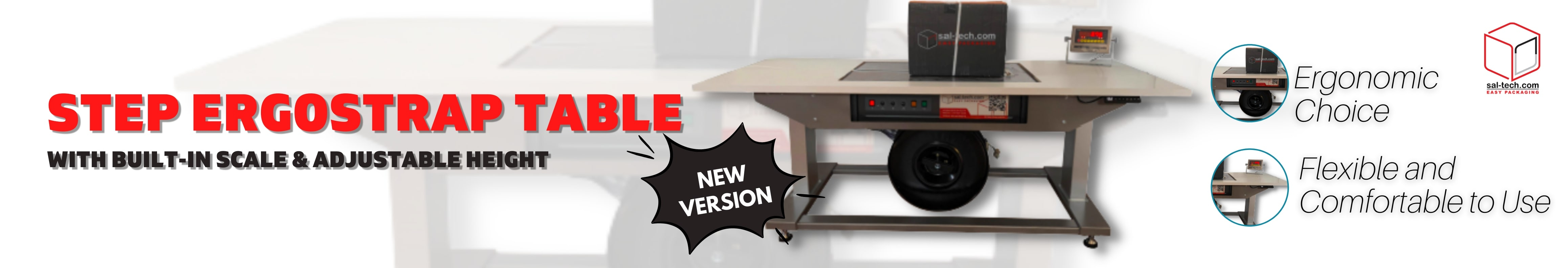 STEP ERGO STRAP TABLE   WITH BUILT-IN SCALE & ADJUSTABLE HEIGHT