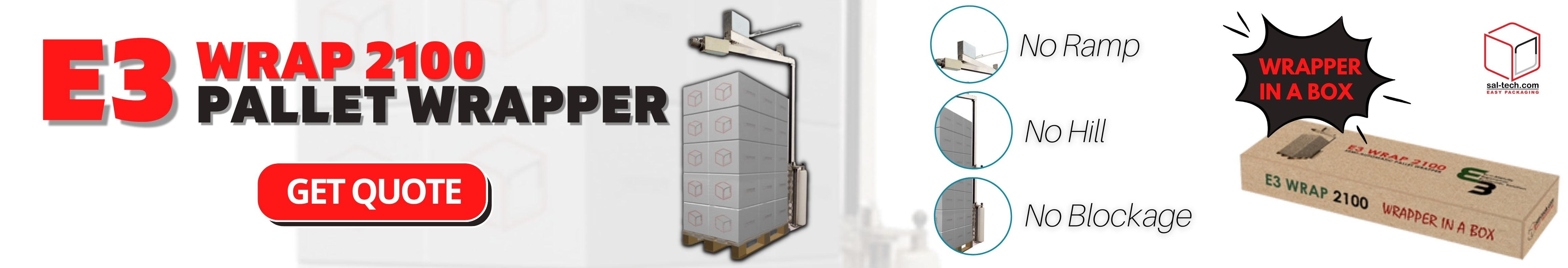 E3 WRAP 2100 EURO/EASY/LARGO/MEGA. Chose the combinations of pallet film wrapper which sovles your pallet wrapping requirements.